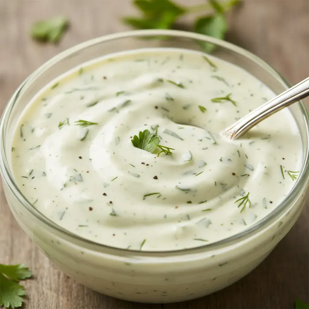 homemade creamy herby ranch sauce