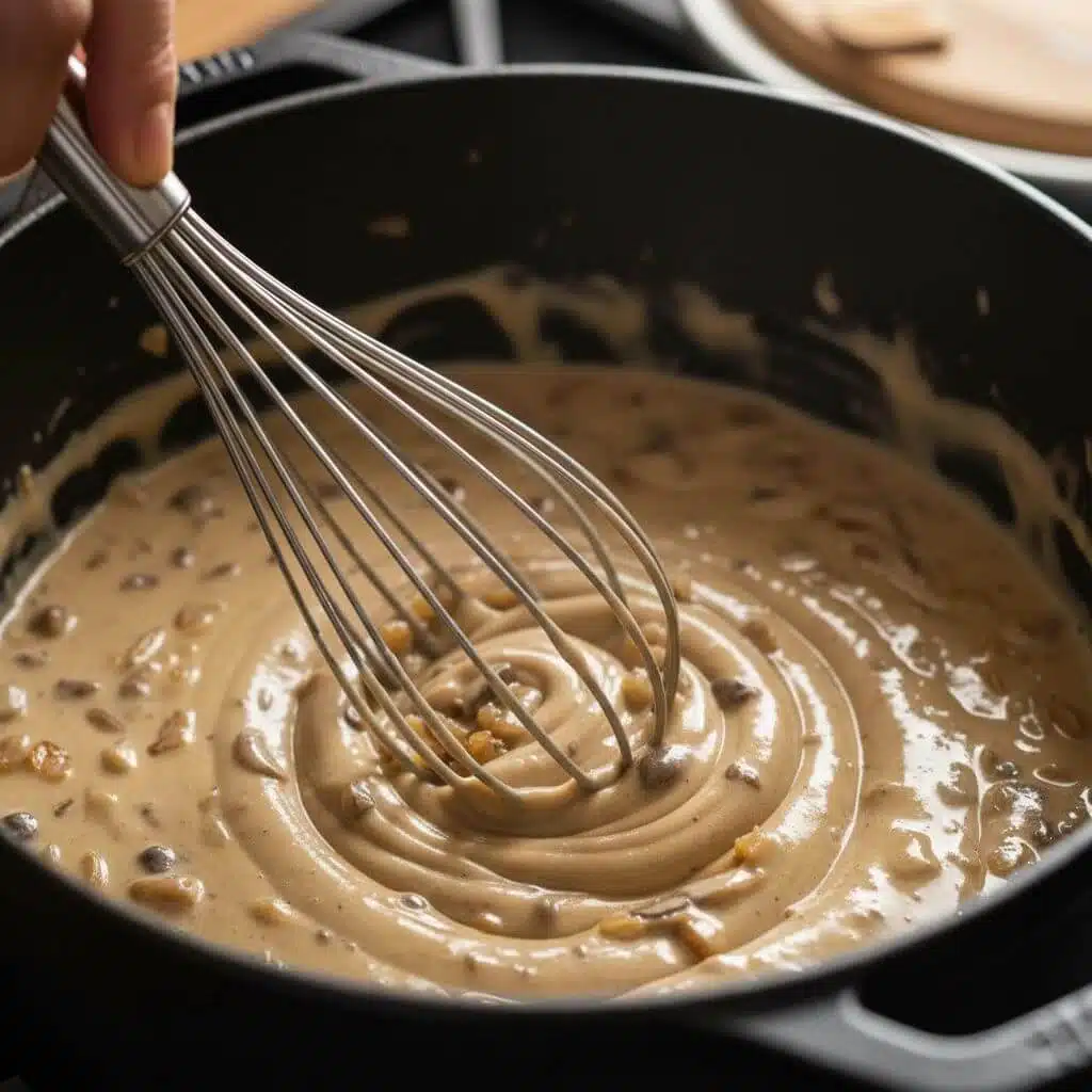 making creamy sauce for green bean casserole from scratch