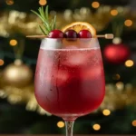Pineapple Cranberry Christmas Drink 7 pineapple cranberry christmas drink in a glass