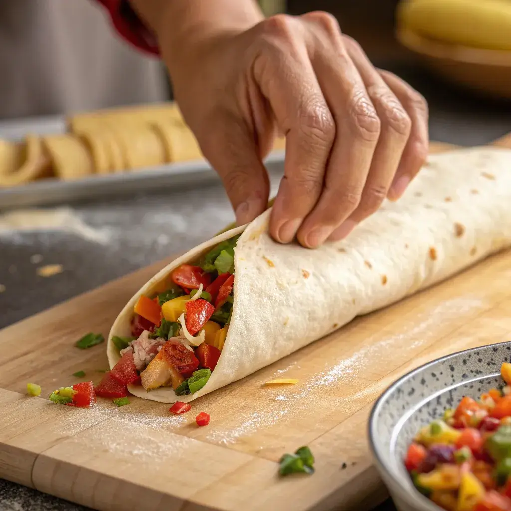 Fun & Easy Pizza Roll-Ups: The Lunchbox Game-Changer You Need 10 olling up a pizza tortilla