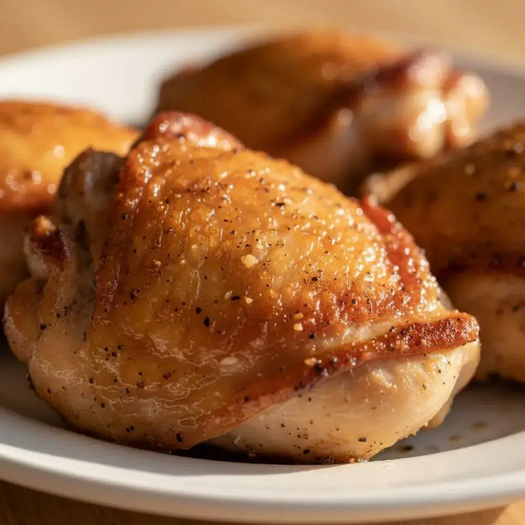 seared chicken thighs for gochujang chicken