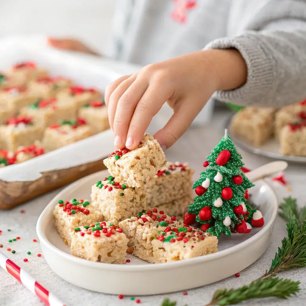 Christmas Rice Crispy Treats: The Easiest, Most Festive Holiday Treat 13 serving fun christmas rice crispy treats