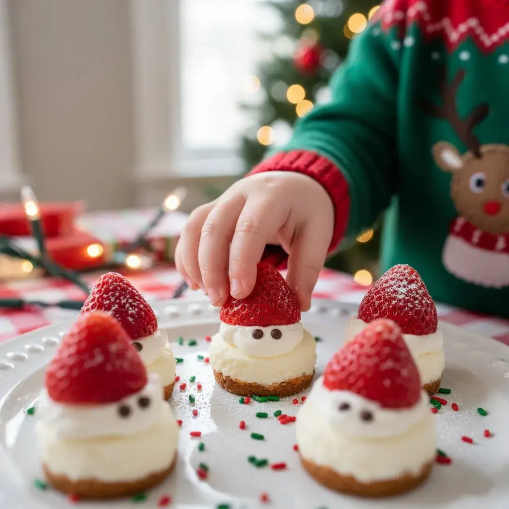 Cheesecake Strawberry Santas: The Easiest, Most Adorable Holiday Treat 11 serving fun christmas strawberry santas