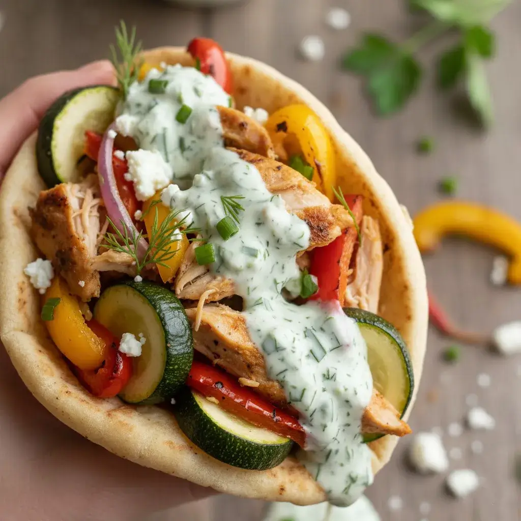 Sheet Pan Chicken Pitas with Herby Ranch