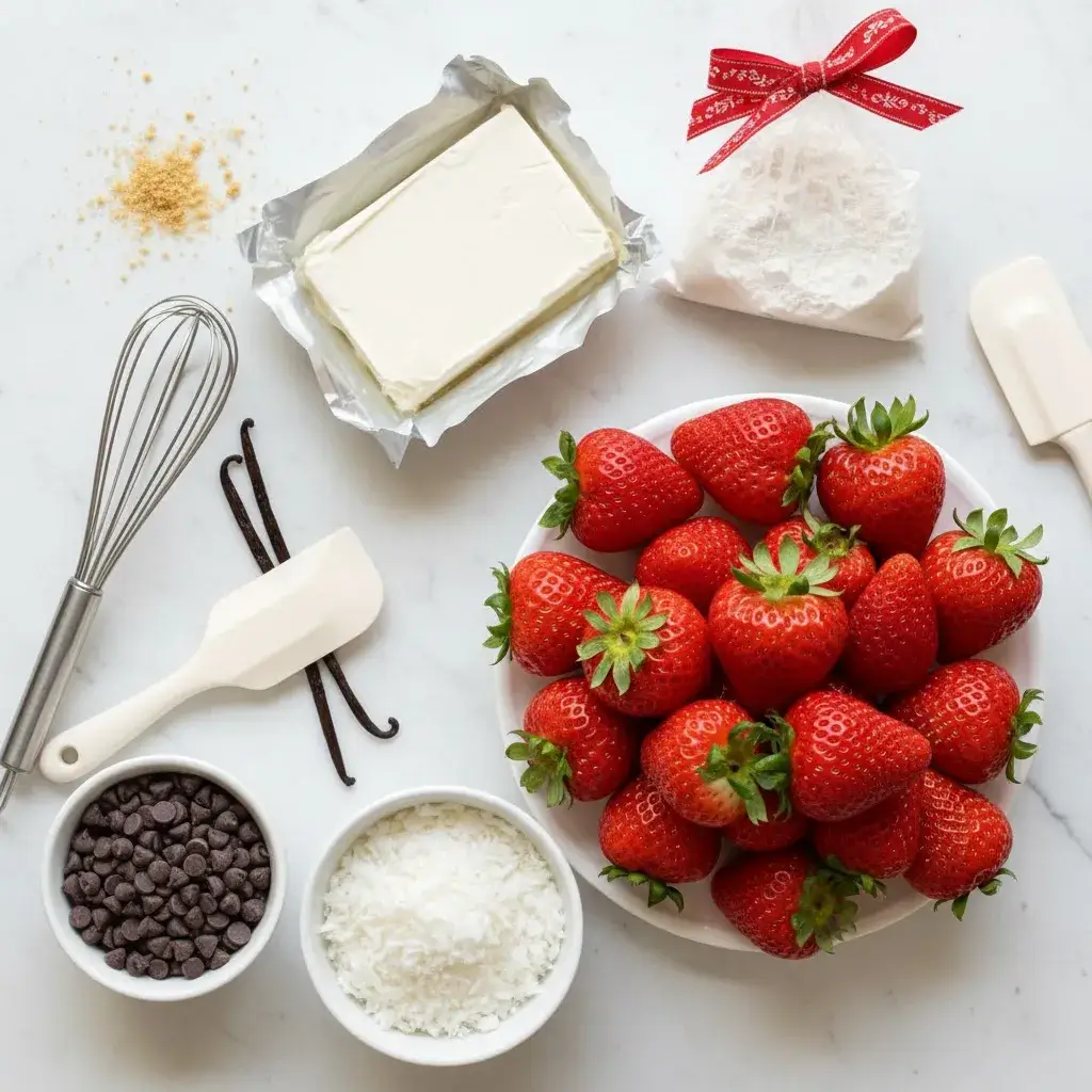 Cheesecake Strawberry Santas: The Easiest, Most Adorable Holiday Treat 8 simple ingredients for strawberry santas dessert