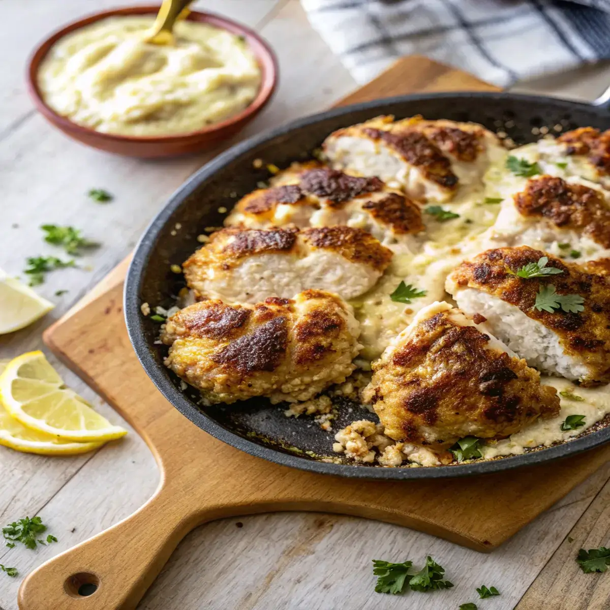 Oven Baked Parmesan Crusted Chicken with Mayonnaise