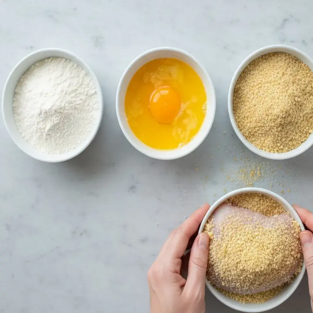 Cranberry & Spinach Stuffed Chicken with Brie 10 breading stuffed chicken breast station