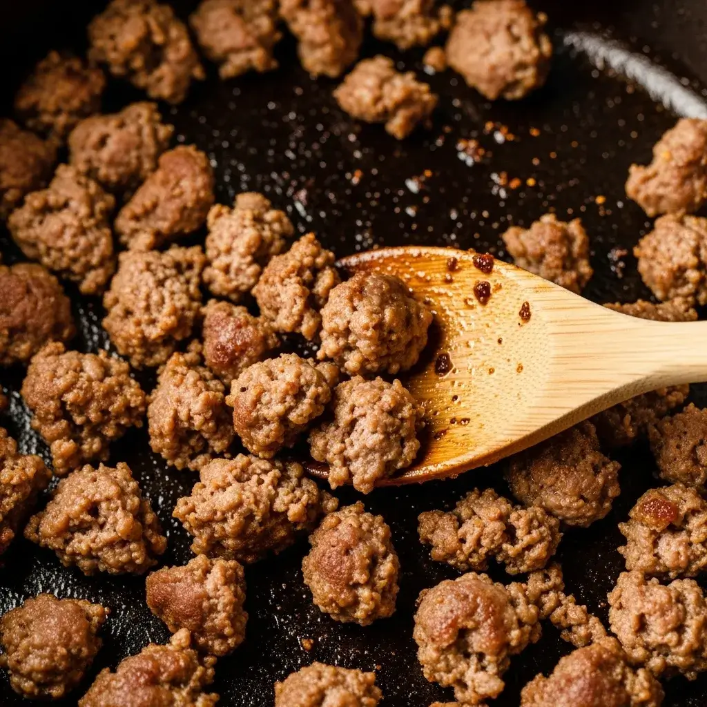 One-Pot Creamy Sausage Pasta 7 browning-italian-sausage-for-one-pot-pasta