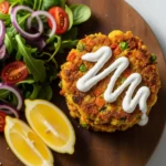 Chickpea Fritters with Veggies 7 golden-chickpea-fritters-with-veggies-and-yogurt-sauce