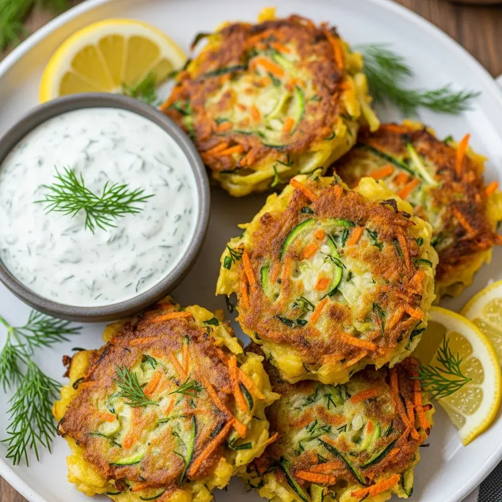 Chickpea Fritters with Veggies