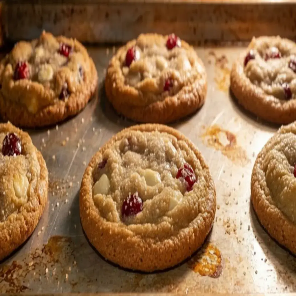 Easy Sparkling Cranberry Cookies 8 baked-sparkling-cranberry-cookies-on-sheet