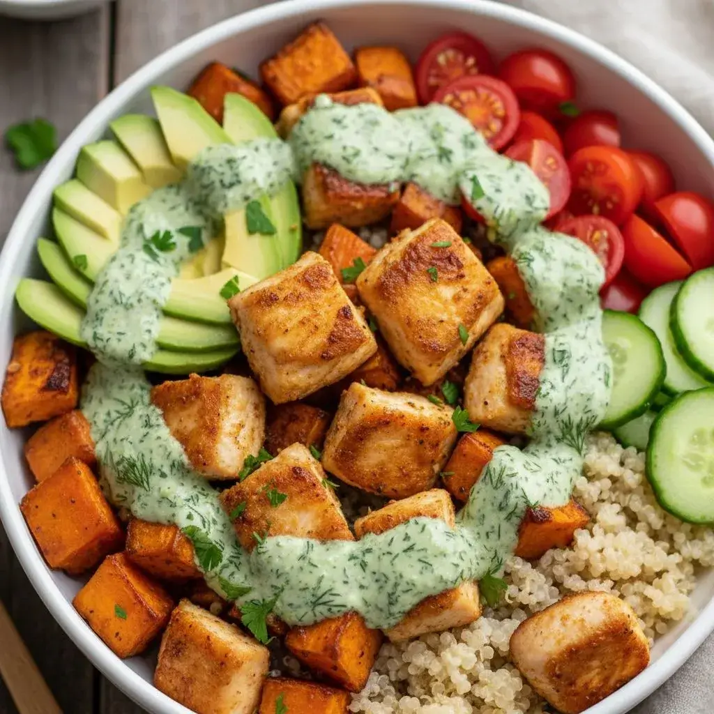 vibrant-healthy-chicken-sweet-potato-bowl