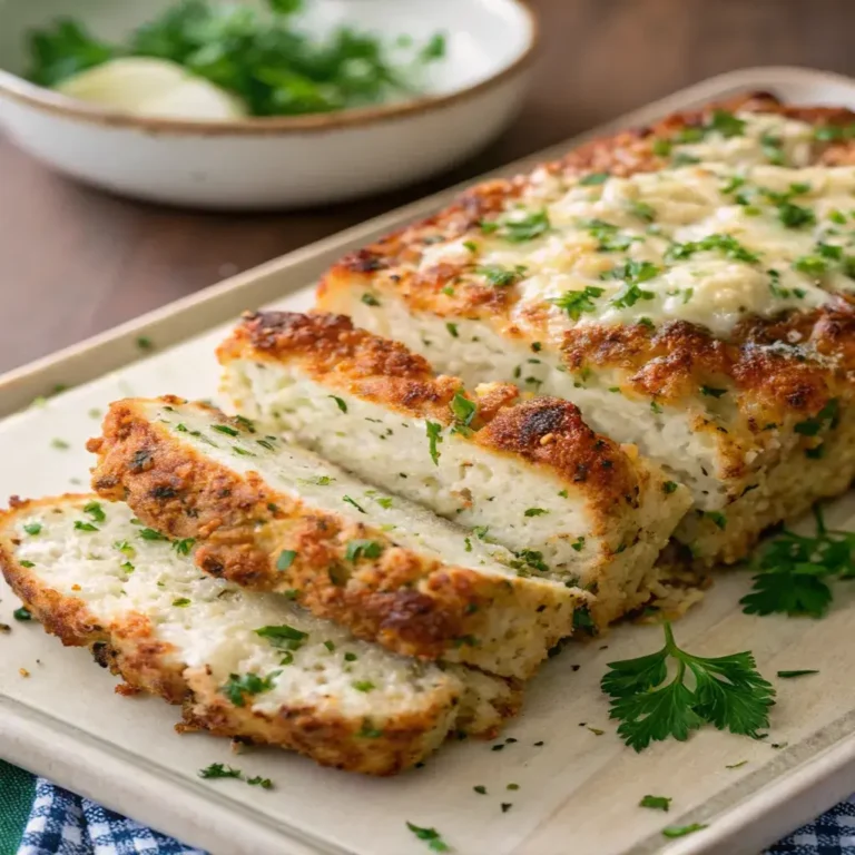 Lighter Parmesan Chicken Meatloaf: High-Protein Dinner 6 slice of lighter parmesan chicken meatloaf