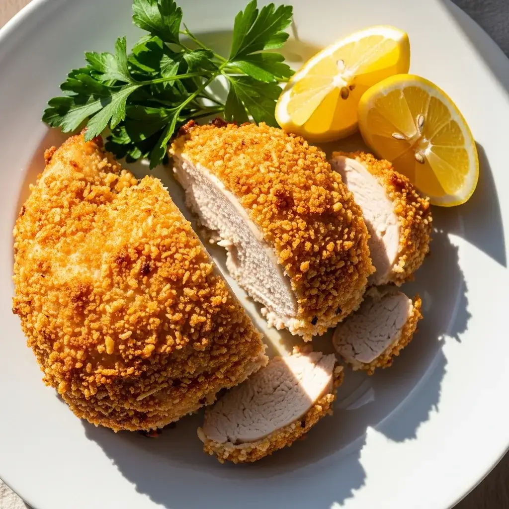 Baked Parmesan Crusted Chicken Recipes 12 parmesan-crusted-chicken-sliced SERVE