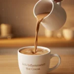 Hot Cocoa Anti-Inflammatory Drink 7 pouring creamy anti-inflammatory hot cocoa