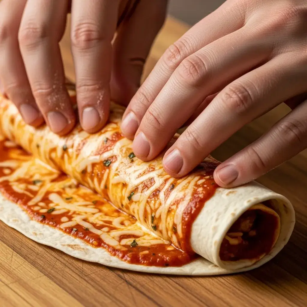 Air Fryer Tortilla Pizza Rolls 7 rolling-tortilla-pizza-rolls-burrito-style