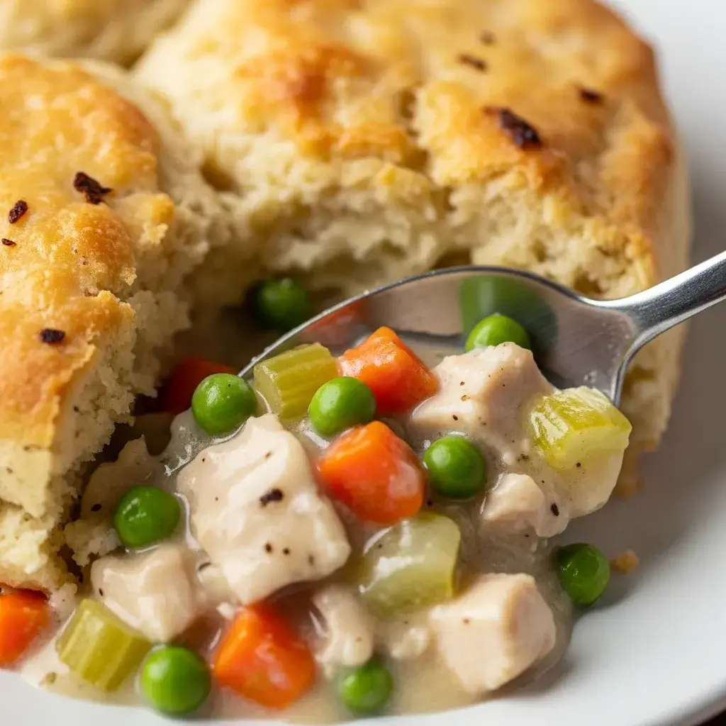 Chicken Pot Pie Casserole with Biscuits: The Ultimate Comfort Food Mashup 13 serving chicken pot pie casserole from the dish