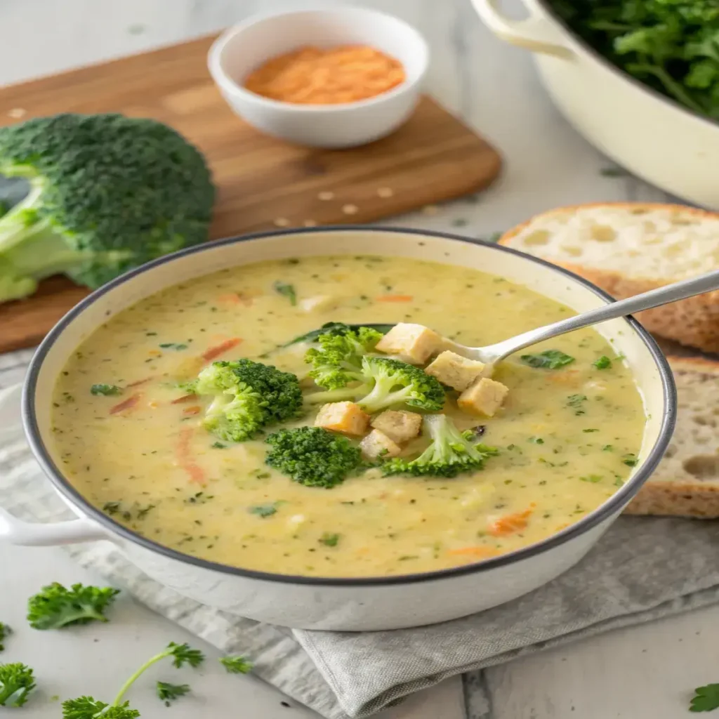 Vegan Broccoli Cheddar Soup Recipe: Unbelievably Creamy, 100% Plant-Based Comfort 10 High-Protein-Broccoli-Cheddar-Soup