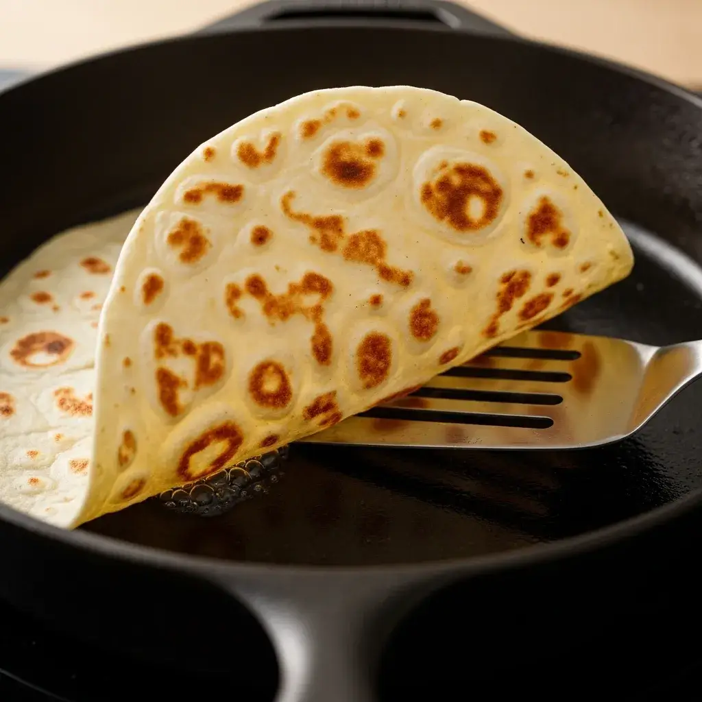 Vegan 2-Ingredient Almond Flour Tortillas: Your Gluten-Free Game Changer 10 cooking-vegan-almond-flour-tortilla-in-skillet