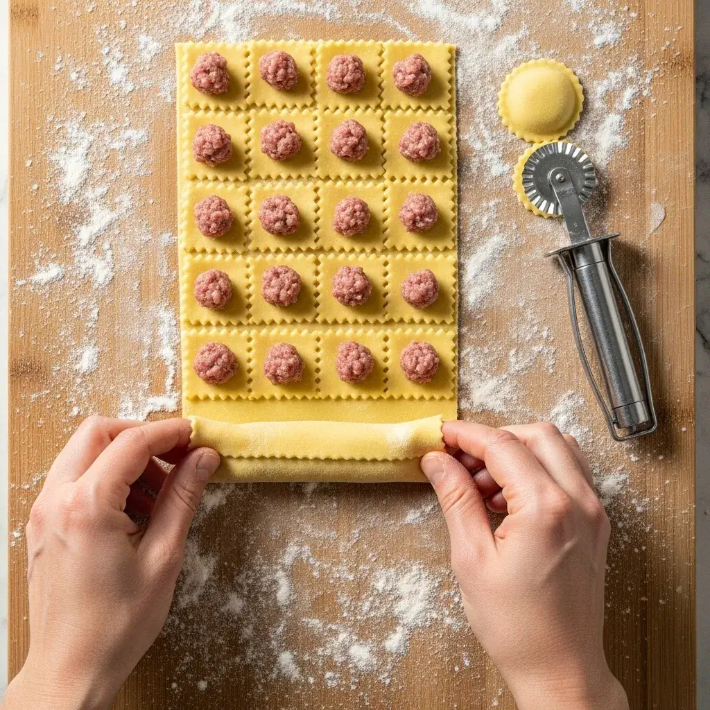 Veal Osso Buco Ravioli: A Luxurious Taste of Italy at Home 9 assembling-veal-ravioli-by-hand