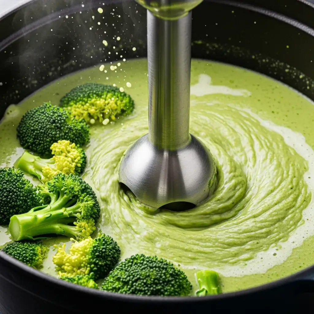 Broccoli Cheddar Soup Recipe: The Ultimate Cozy, Creamy Comfort in a Bowl 10 blending broccoli cheddar soup to creamy texture