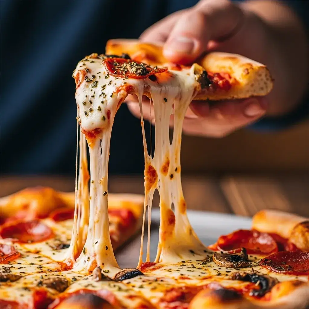 Red Baron French Bread Pizza in Air Fryer 9 cheese pull from air fryer french bread pizza