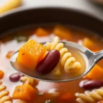 Winter Minestrone Soup Recipe: A Hearty, Veggie-Packed Hug in a Bowl 7 close up of cozy winter minestrone soup
