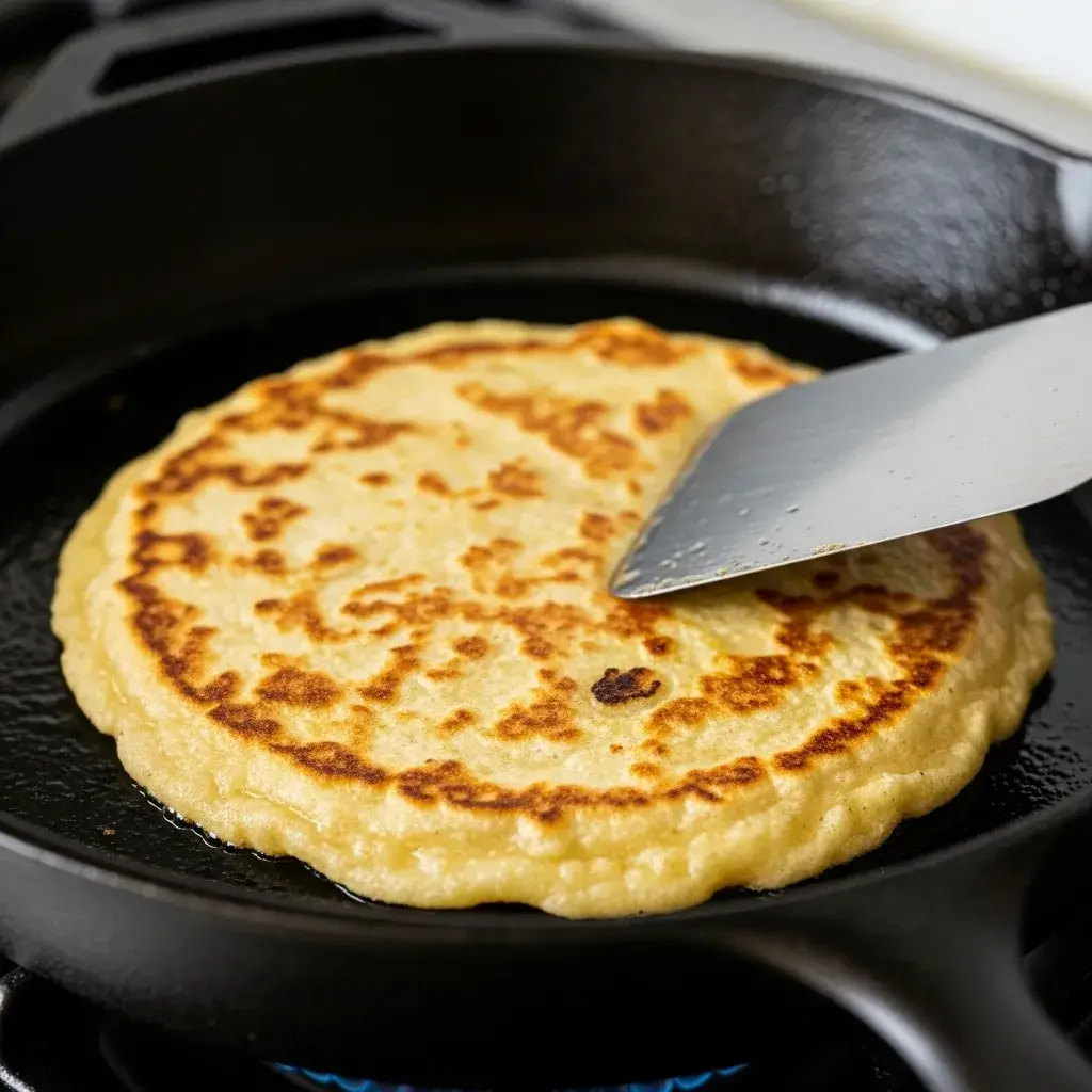 Almond Flour Tortillas Recipe: Your New Go-To for Soft, Grain-Free Wraps 11 cooking almond flour tortillas in a skillet