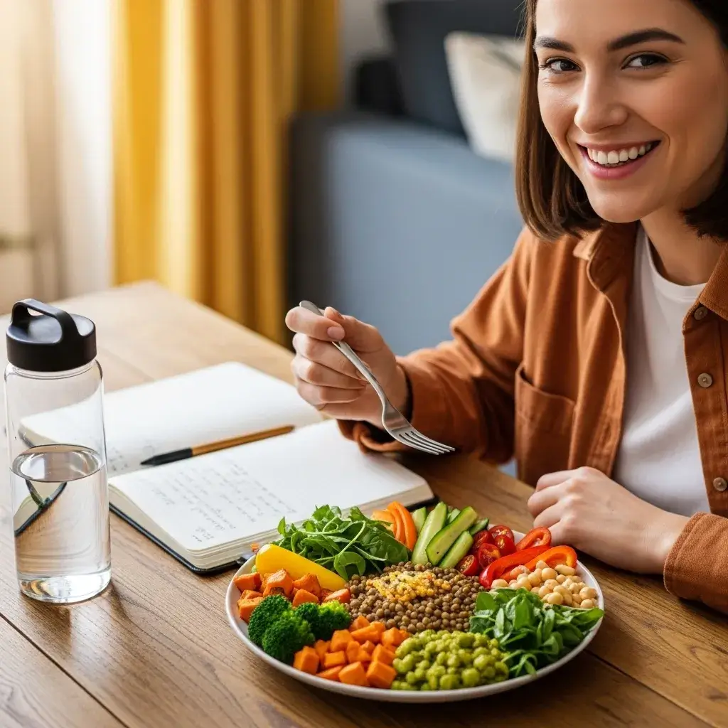 Vegetarian Weight Loss Meal Plan: Your 7-Day Guide to Healthy, Sustainable Results 5 enjoying a healthy vegetarian meal plan for weight loss