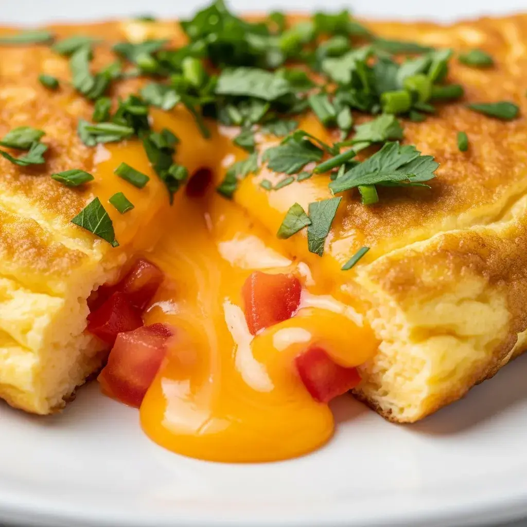 Easy Tomato Cheese Omelette 11 fluffy easy tomato cheese omelette cut open