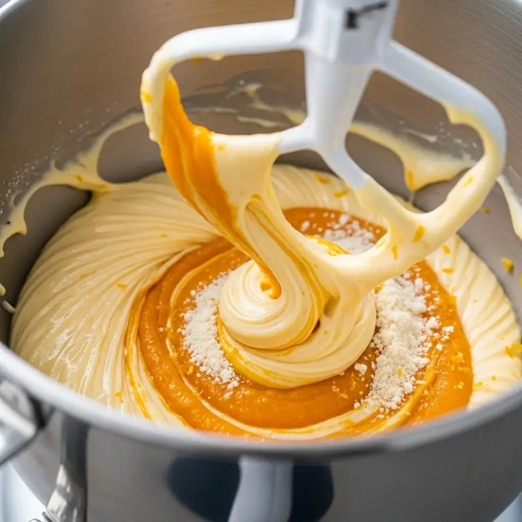 Sicilian Whole Orange Cake 9 folding-batter-for-sicilian-orange-cake