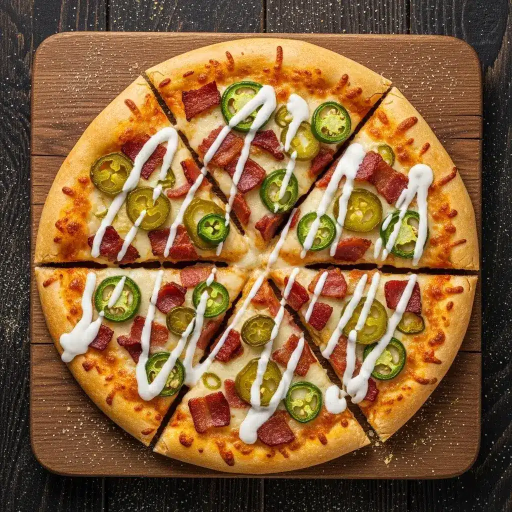 Jalapeño Popper Pizza Recipe: The Ultimate Spicy, Creamy Pie 10 freshly baked jalapeño popper pizza recipe (2)
