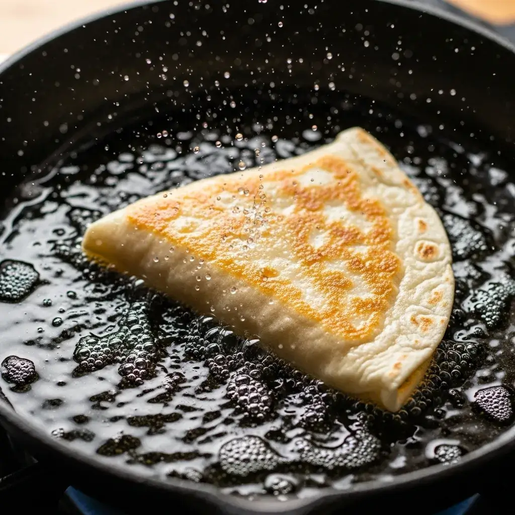 Buñuelos Recipe with Tortillas: The Crispy, 15-Minute Cinco de Mayo Treat 8 frying tortilla for buñuelos recipe