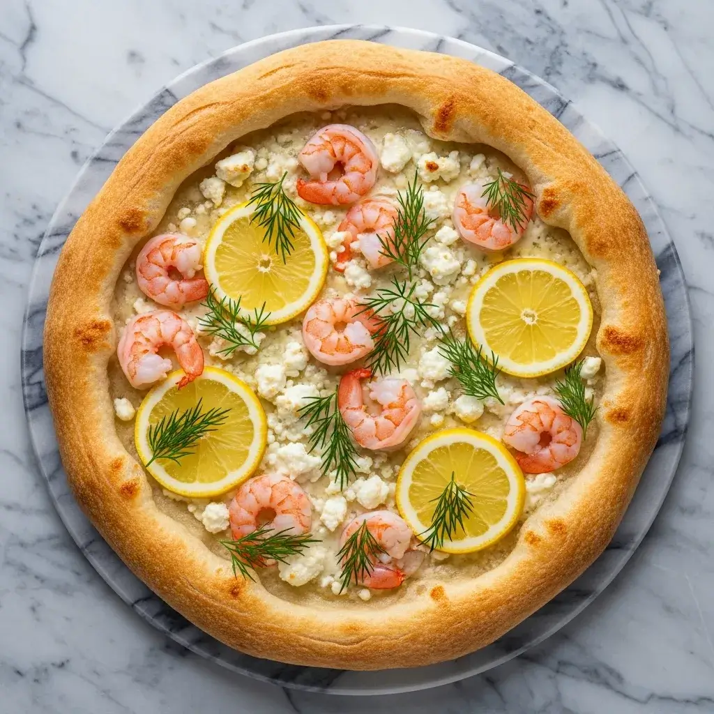 Amazing Pescatarian Pizza 10 gourmet shrimp and lemon pescatarian pizza Recipe