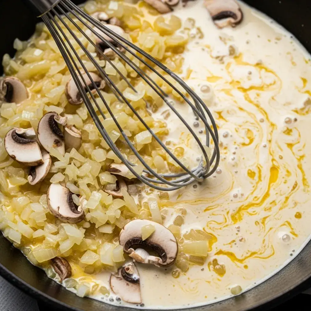 Gluten Free Tuna Noodle Casserole 7 making creamy gluten free sauce for casserole