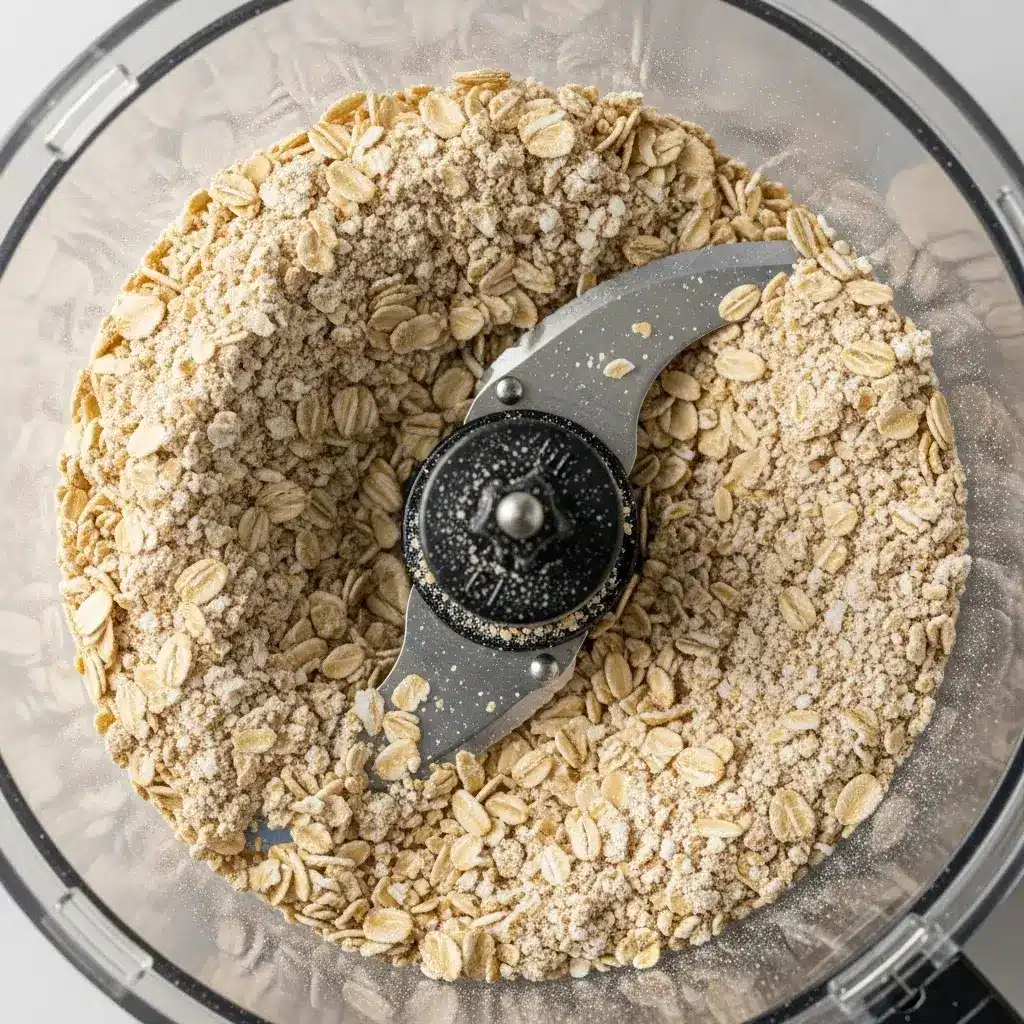 Healthy Carrot Cake Oatmeal Muffins 8 making-oat-flour-for-healthy-muffins