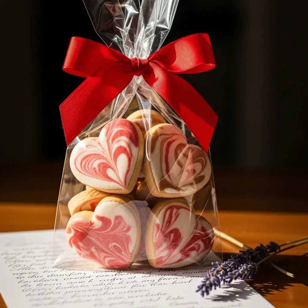 Marbled Valentine Sugar Cookies: A Stunning, Simple Treat 11 marbled-valentine-cookies-packaged-as-gift
