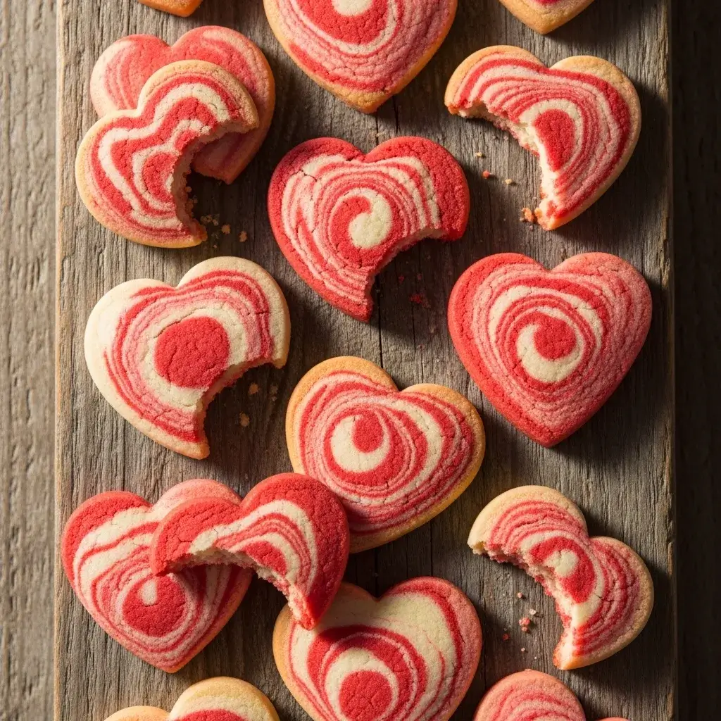 Marbled Valentine Sugar Cookies