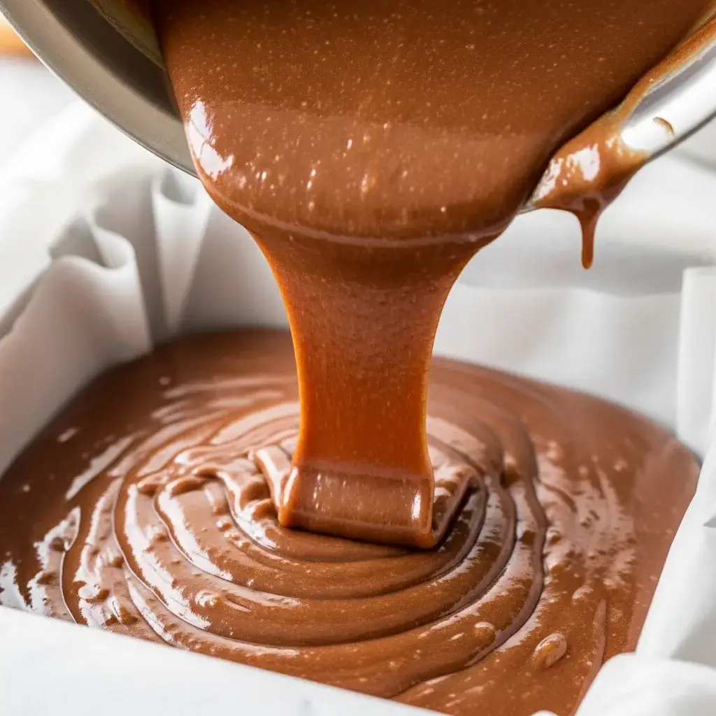 How To Make 3 Ingredient Fudge 11 pouring easy fudge mixture into pan