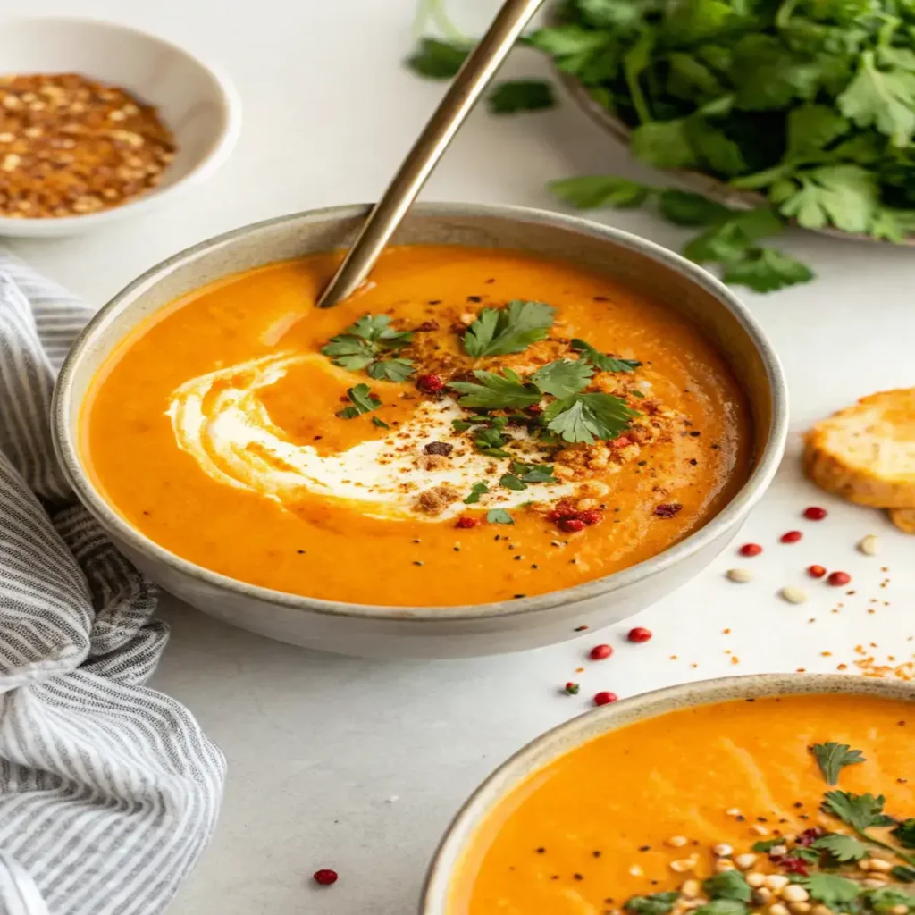 Carrot and Lentil Soup 10 cozy-carrot-lentil-soup-lunch-setting