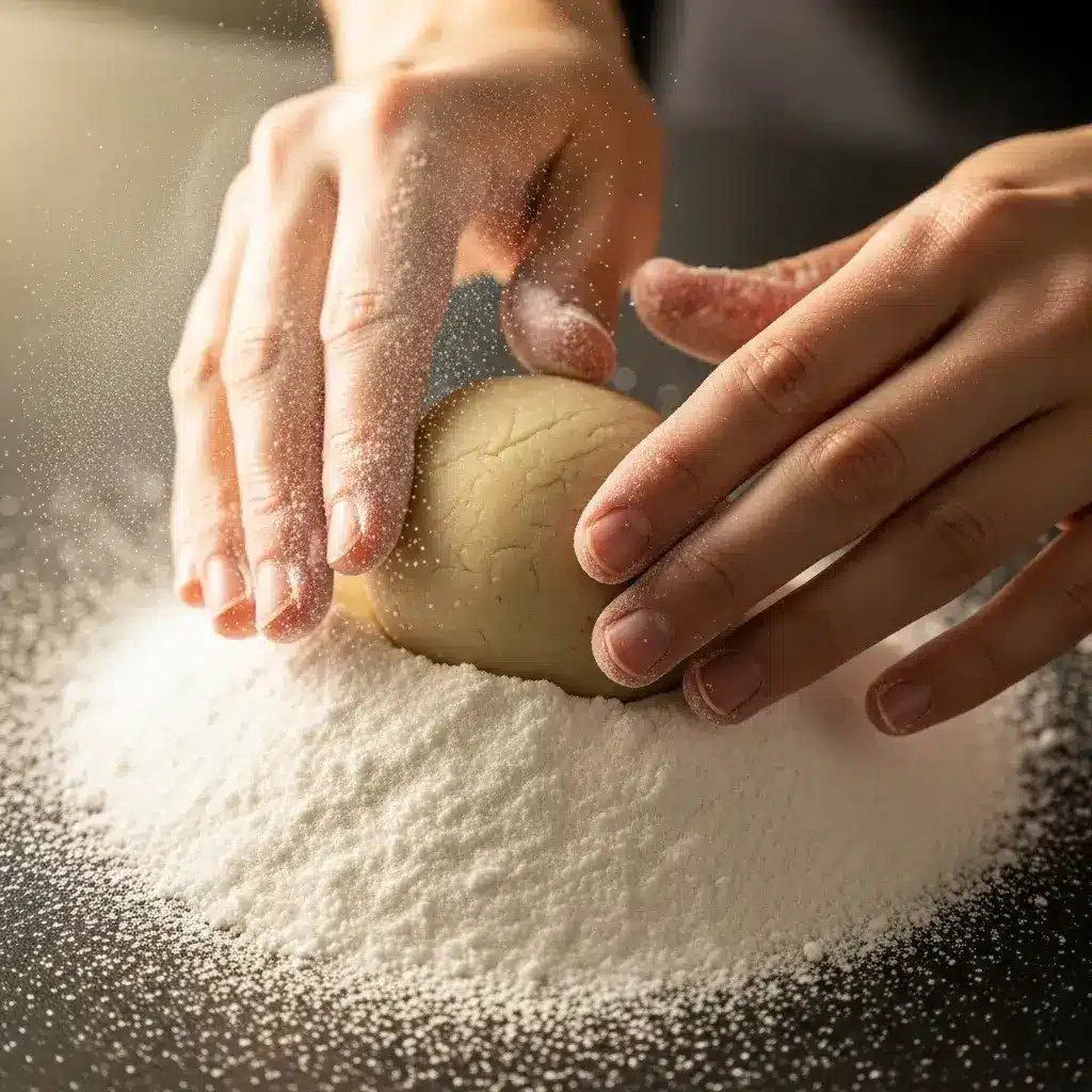 Marzipan Cookies Recipe: Soft, Chewy & Irresistibly Almond 9 rolling marzipan cookies in powdered sugar