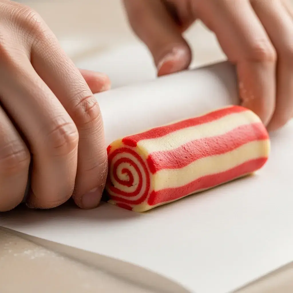 Valentine's Day Swirl Cookies 7 rolling-valentine-swirl-cookie-dough-log