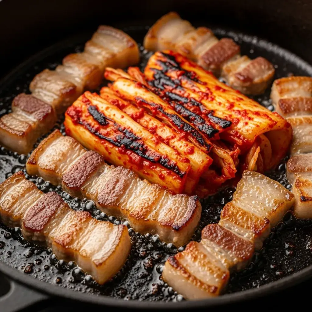 Kimchi Soup Recipe (Kimchi Jjigae): The Ultimate Korean Comfort Food 9 sautรฉing kimchi and pork for soup base