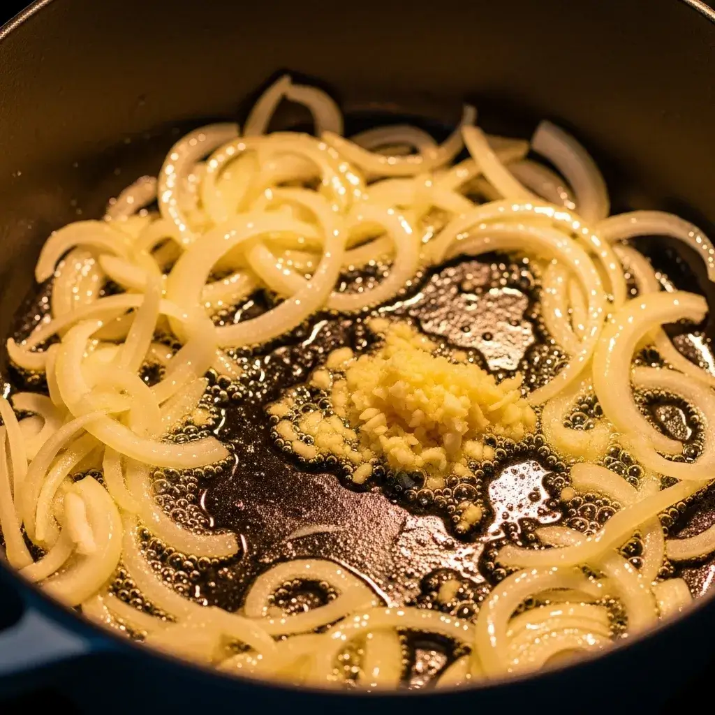 Carrot and Lentil Soup 8 sautรฉing-onion-garlic-for-carrot-lentil-soup