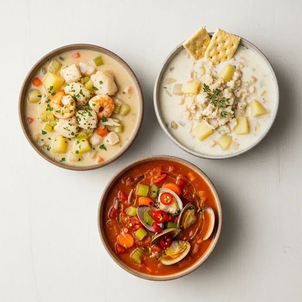 Seafood Chowder Recipe: A Creamy, Comforting Bowlful 11 seafood-chowder-recipe-variations-bowls