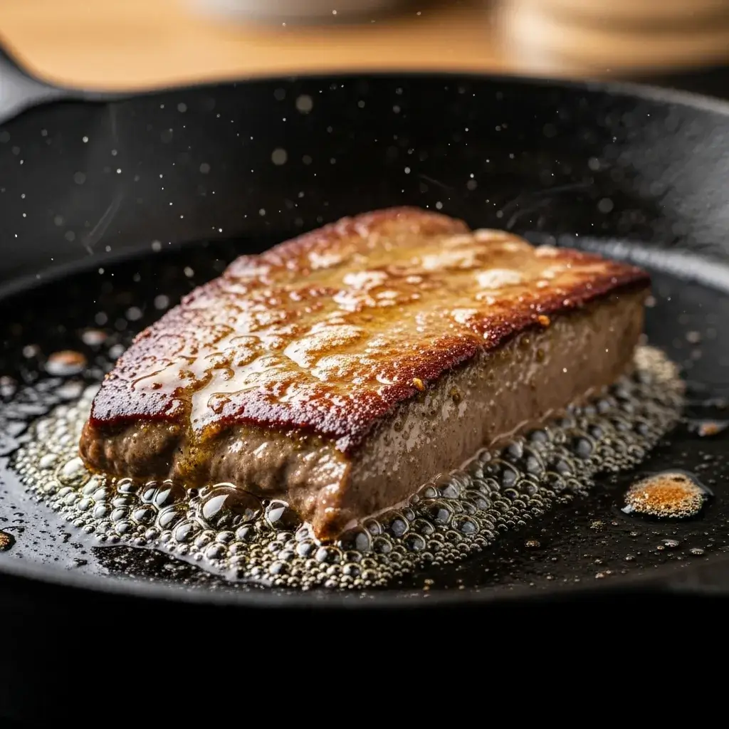 Beef Liver in Cream Sauce Recipe: The Secret to Tender, Mild, & Gourmet Liver 9 searing beef liver for cream sauce recipe