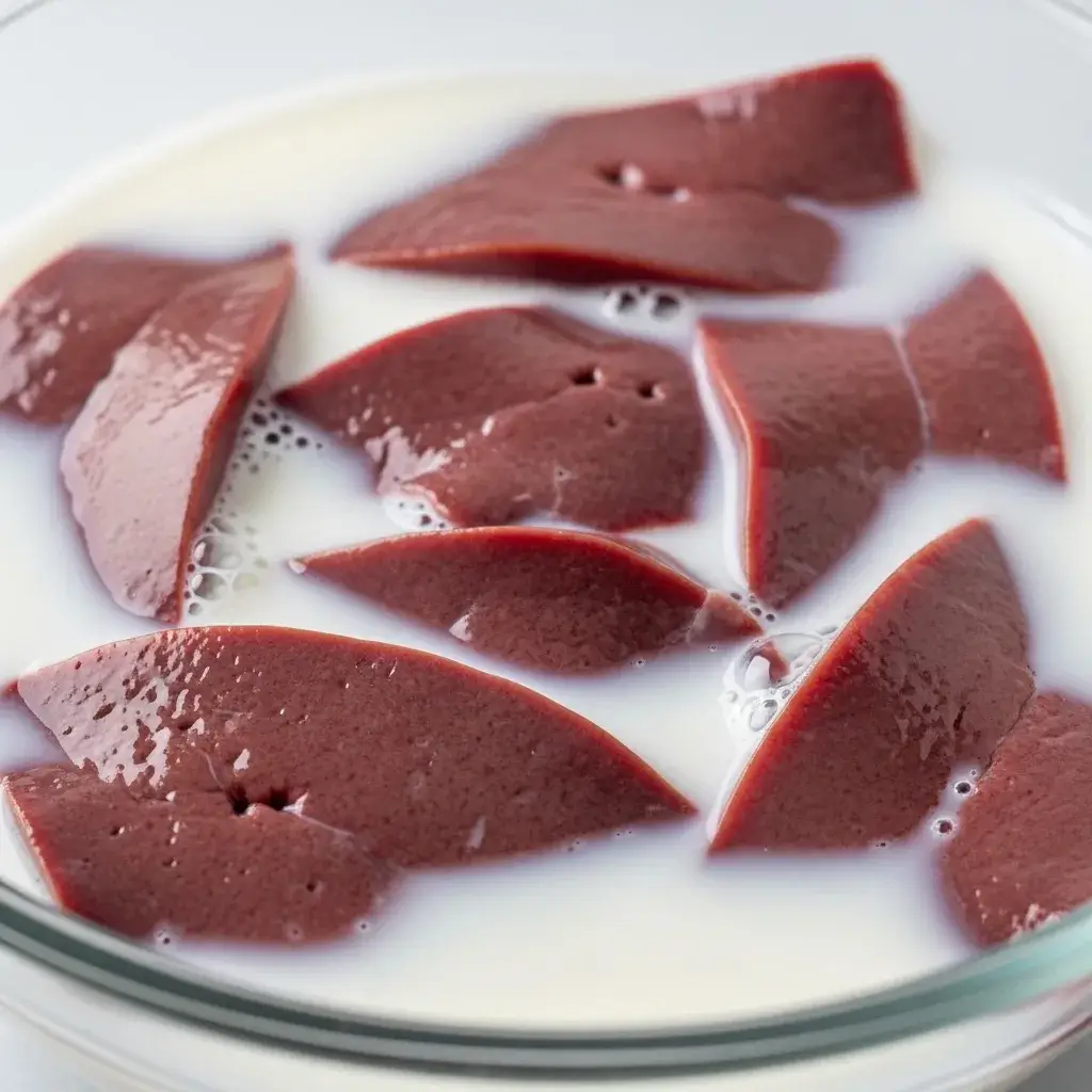 Beef Liver in Cream Sauce Recipe: The Secret to Tender, Mild, & Gourmet Liver 8 soaking beef liver in buttermilk for recipe