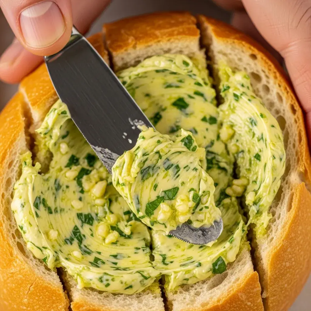 Garlic Bread in Air Fryer: The Crispy, Buttery Revelation 9 spreading garlic butter on bread for air fryer