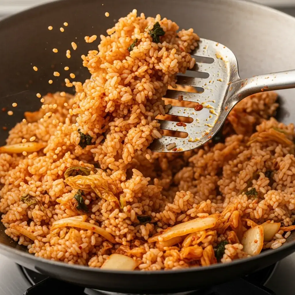 Kimchi Fried Rice! This authentic 15-minute recipe is tangy 9 stir-frying kimchi fried rice in a wok