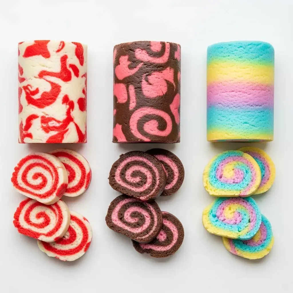 Valentine's Day Swirl Cookies 9 valentine-swirl-cookie-variations-dough-logs